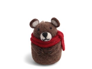 Brown Bear with Scarf